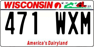 WI license plate 471WXM