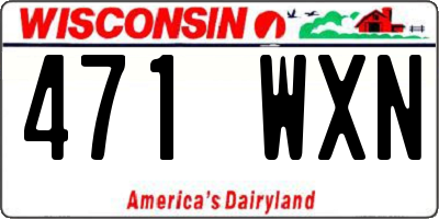 WI license plate 471WXN