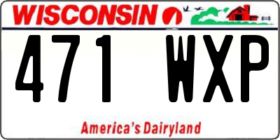 WI license plate 471WXP