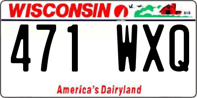 WI license plate 471WXQ