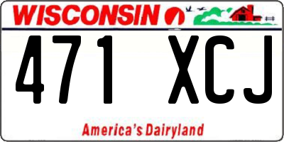 WI license plate 471XCJ