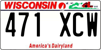 WI license plate 471XCW