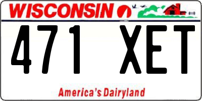 WI license plate 471XET