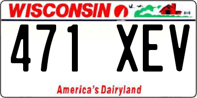 WI license plate 471XEV