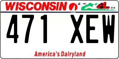 WI license plate 471XEW