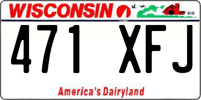 WI license plate 471XFJ