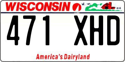 WI license plate 471XHD