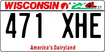 WI license plate 471XHE