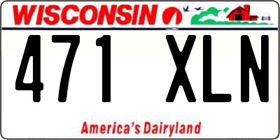 WI license plate 471XLN