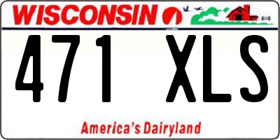 WI license plate 471XLS