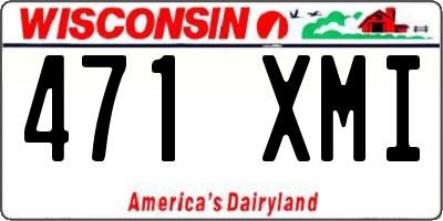 WI license plate 471XMI