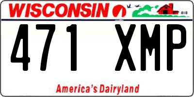 WI license plate 471XMP
