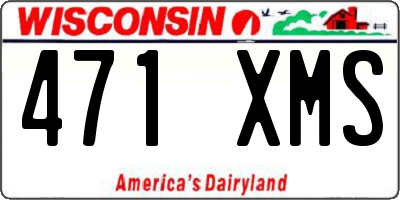 WI license plate 471XMS