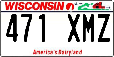 WI license plate 471XMZ