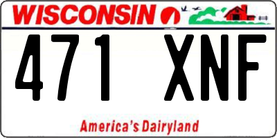 WI license plate 471XNF