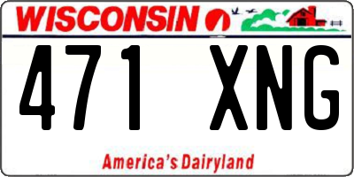 WI license plate 471XNG