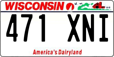 WI license plate 471XNI