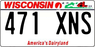 WI license plate 471XNS
