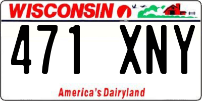 WI license plate 471XNY