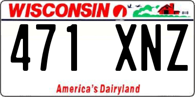 WI license plate 471XNZ