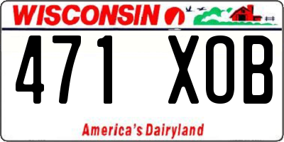 WI license plate 471XOB