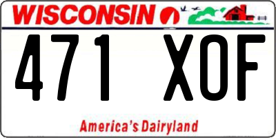 WI license plate 471XOF
