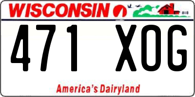WI license plate 471XOG