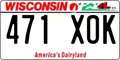 WI license plate 471XOK