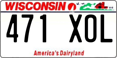 WI license plate 471XOL