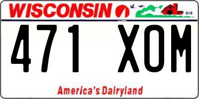 WI license plate 471XOM