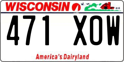 WI license plate 471XOW