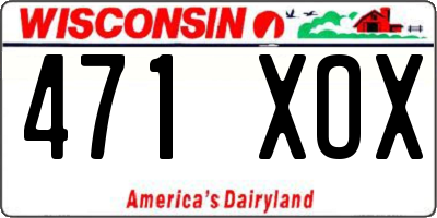 WI license plate 471XOX