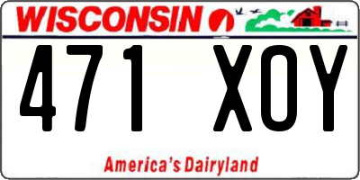 WI license plate 471XOY