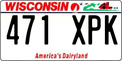 WI license plate 471XPK