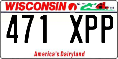 WI license plate 471XPP