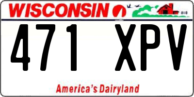 WI license plate 471XPV