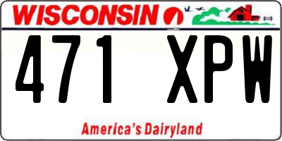 WI license plate 471XPW