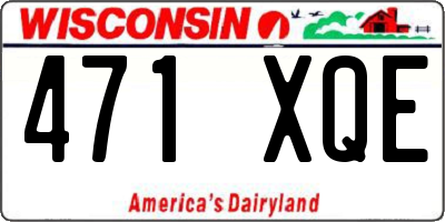 WI license plate 471XQE