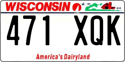 WI license plate 471XQK