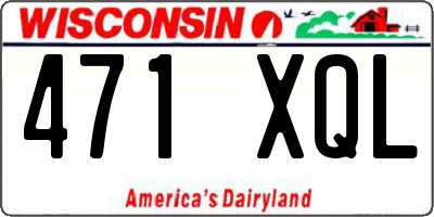 WI license plate 471XQL