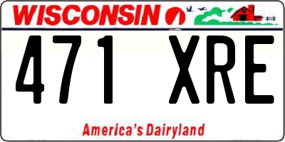 WI license plate 471XRE