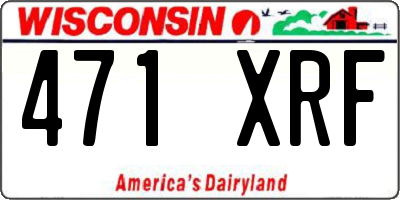 WI license plate 471XRF