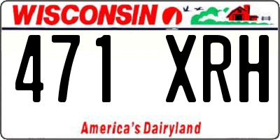 WI license plate 471XRH