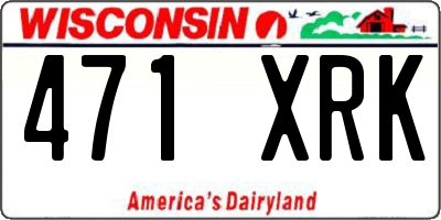 WI license plate 471XRK