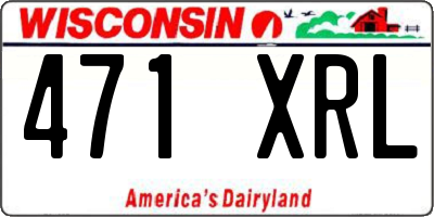 WI license plate 471XRL