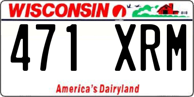 WI license plate 471XRM
