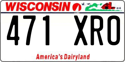 WI license plate 471XRO