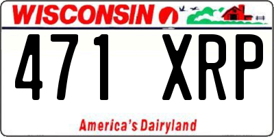 WI license plate 471XRP