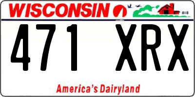 WI license plate 471XRX