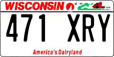WI license plate 471XRY
